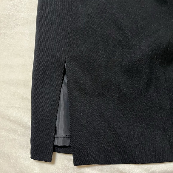 Women's Mix It Pencil Skirt Black 10 Polyester Back Zip Slit Lined NWT 22” long - Picture 5 of 7